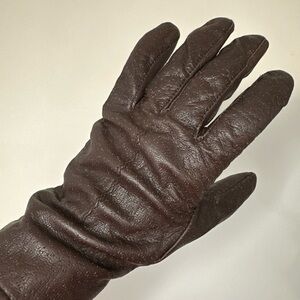 Fownes Leather Driving Gloves Women Vintage Size 8 Brown WPL 9522 Acrylic Lining